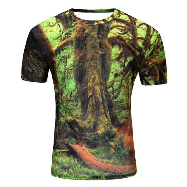 Hot selling New fashion Men's 3D apple/tree printing t shirt