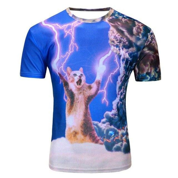 Hot selling New fashion Men's 3D apple/tree printing t shirt