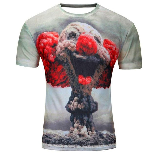 Hot selling New fashion Men's 3D apple/tree printing t shirt