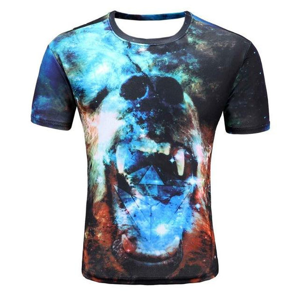 Hot selling New fashion Men's 3D apple/tree printing t shirt