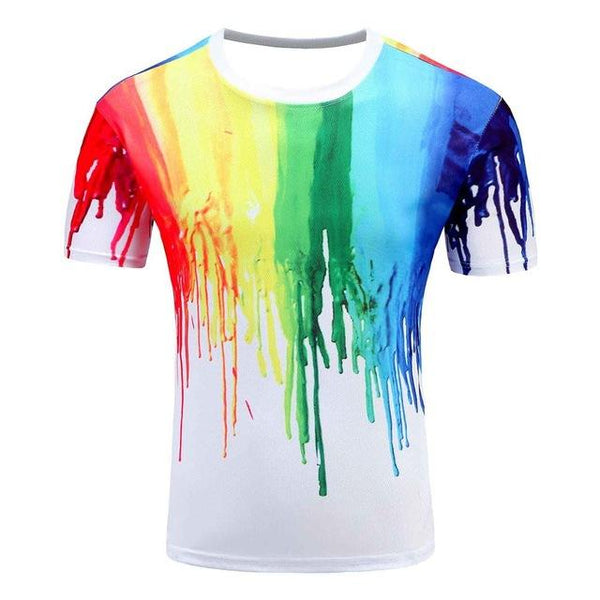 Hot selling New fashion Men's 3D apple/tree printing t shirt