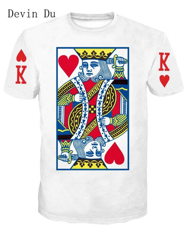 Summer Style Hip Hop T Shirt Men/women Playing Cards Print 3d T Shirt