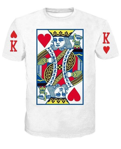 Summer Style Hip Hop T Shirt Men/women Playing Cards Print 3d T Shirt