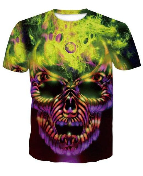 2018 new skull 3D T Shirt Summer Mens Fashion Tops