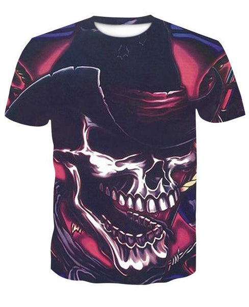 2018 new skull 3D T Shirt Summer Mens Fashion Tops