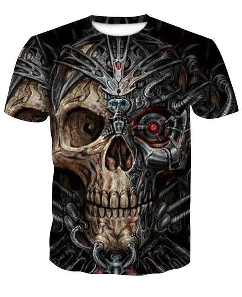 2018 new skull 3D T Shirt Summer Mens Fashion Tops