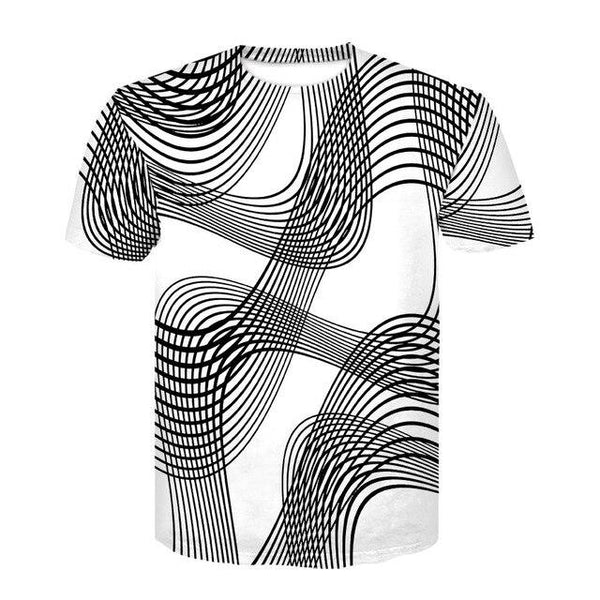 Devin Du Black And White Vertigo Hypnotic Printing T Shirt