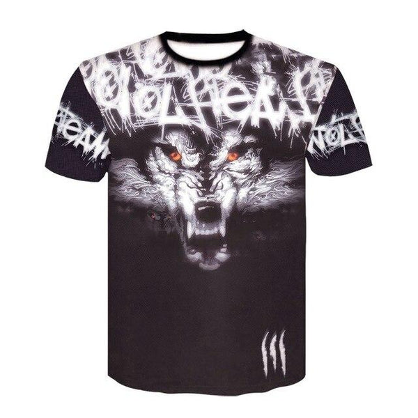 Wolf Warrior by SunimaArt 3D T shirts Men T-shirts