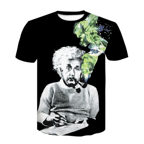 2018 Smoking Albert Einstein T shirt