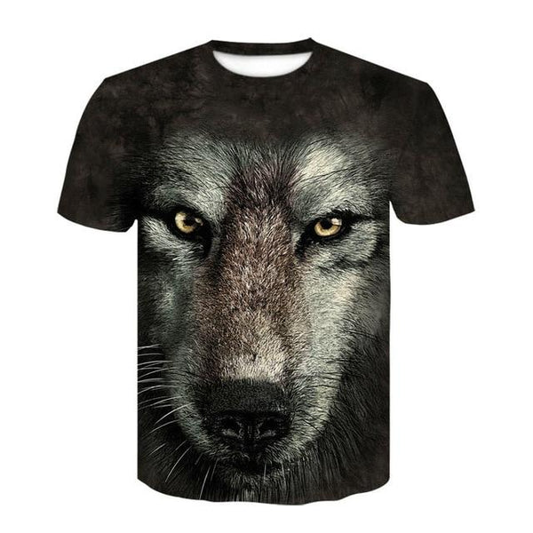 Devin Du 2018 Newest Harajuku Wolf 3D Print Cool T-shirt
