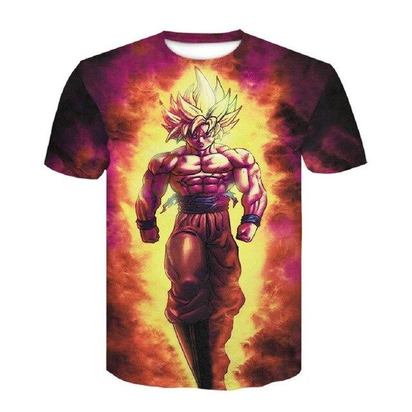 Dragon ball cartoon T-shirt sweater leisure child Goku 3D T-shirt