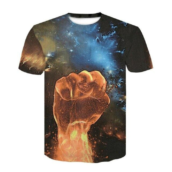 Devin Du Brand New Men Casual Lycra fire Black T-shirts Rock Guitar