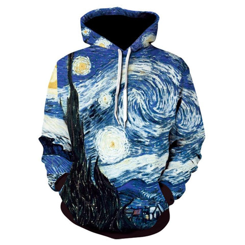 3d Hoodie 2018 Winter Fashion Van Gogh Starry Night 3D Print