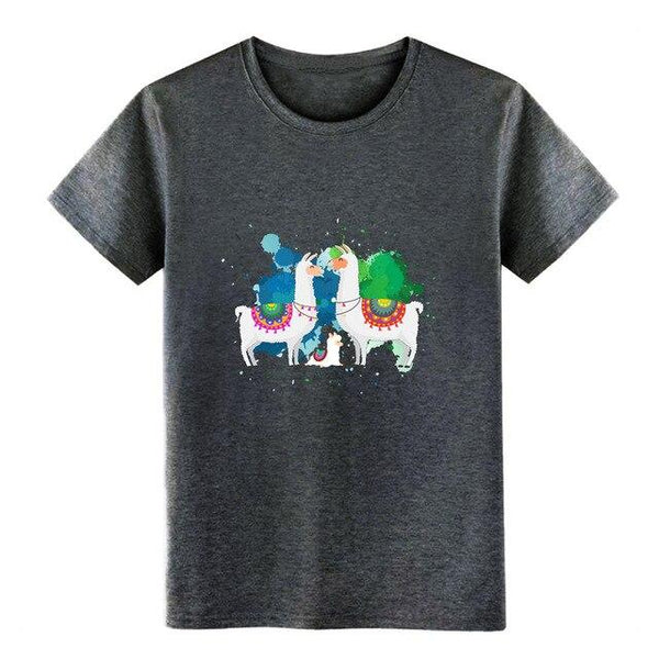 Alpaca Peru Colorsplash t shirt Customized