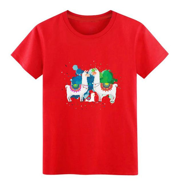 Alpaca Peru Colorsplash t shirt Customized