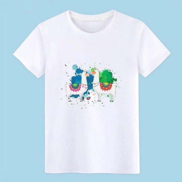 Alpaca Peru Colorsplash t shirt Customized