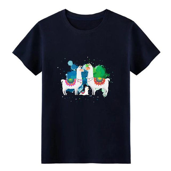 Alpaca Peru Colorsplash t shirt Customized