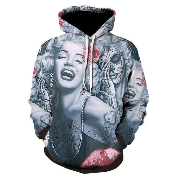 2019 Devin Du fashion top 3D printed clown poker hoodie