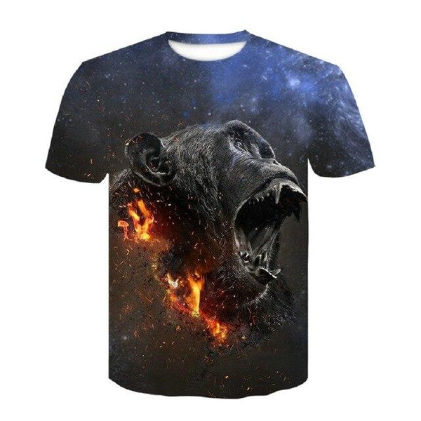 Wolf T Shirt Men 2018 T-Shirts Short Sleeve Round Neck