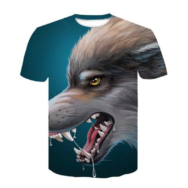 Wolf T Shirt Men 2018 T-Shirts Short Sleeve Round Neck