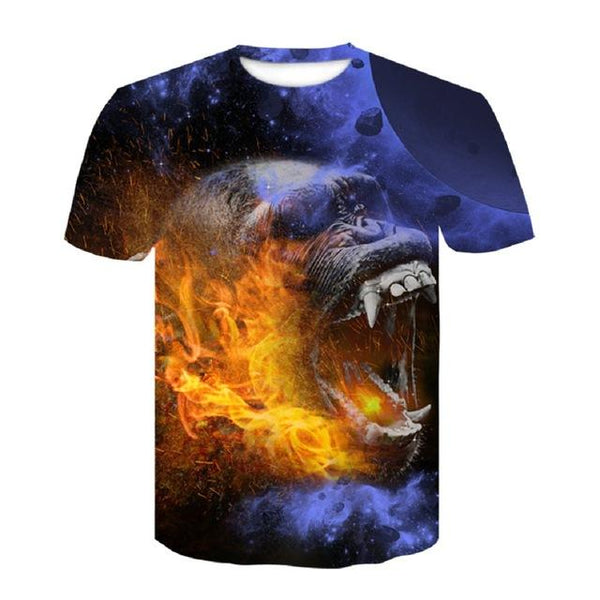 Wolf T Shirt Men 2018 T-Shirts Short Sleeve Round Neck
